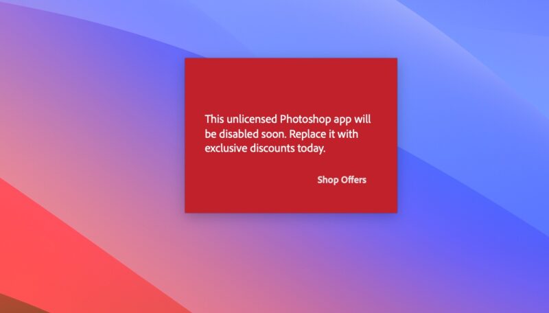 adobe解决办法This unlicensed Photoshop app has been disabled-Mac软件免费下载-Mac良选