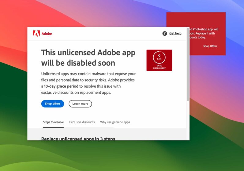 adobe解决办法This unlicensed Photoshop app has been disabled-Mac软件免费下载-Mac良选