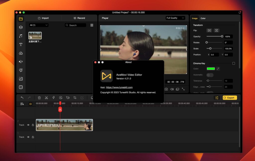 图片[1]-TunesKit AceMovi Video Editor for mac v4.21.0视频编辑工具 录屏工具-Mac软件免费下载-Mac良选