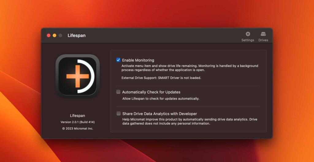 图片[2]-Micromat Lifespan for mac v2.0.1激活版 系统内存测试  硬盘寿命监控-Mac软件免费下载-Mac良选