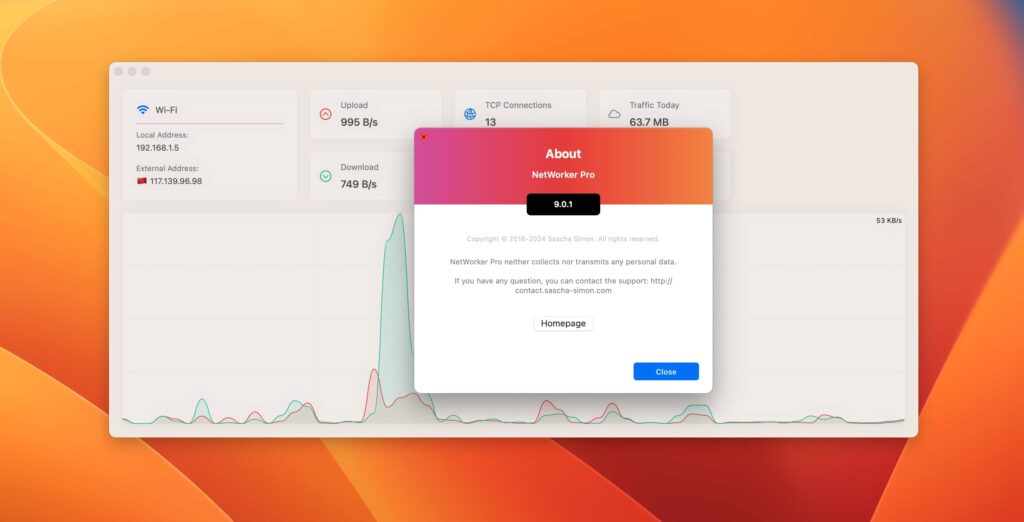图片[1]-NetWorker Pro for mac v9.0.1 中文版 网络流量监控软件-Mac软件免费下载-Mac良选