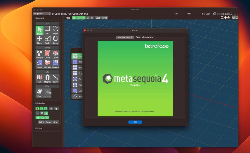 图片[1]-「3D模型建模」Metasequoia 4 for mac v4.8.7b 注册版-Mac软件免费下载-Mac良选