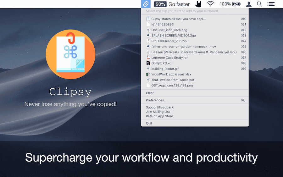 图片[1]-Clipsy for mac v2.2激活版 好用的剪切板管理器-Mac软件免费下载-Mac良选
