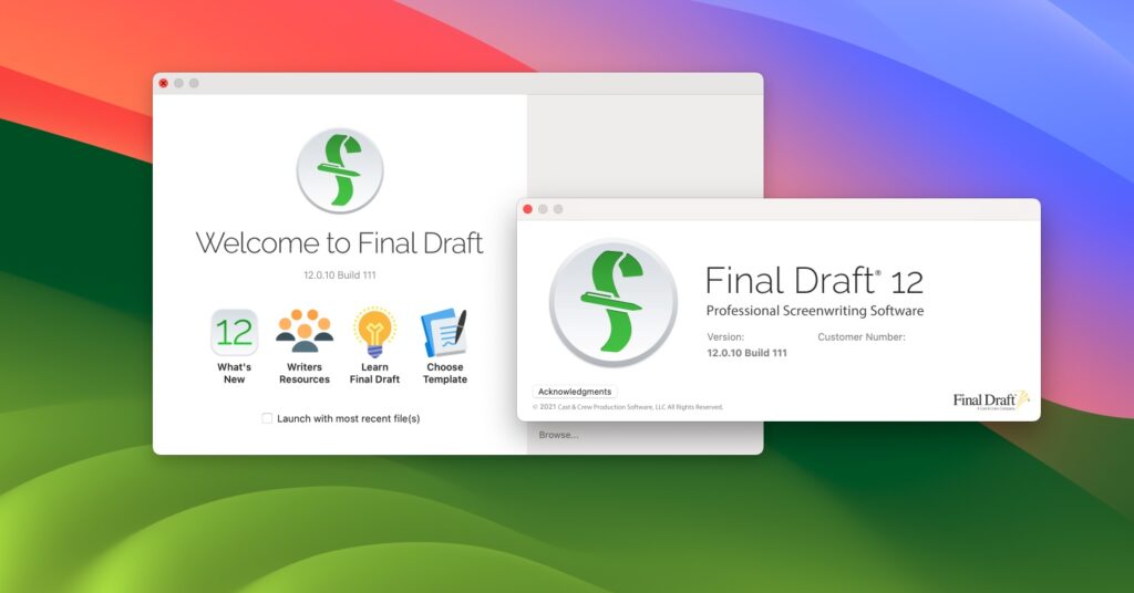 图片[1]-Final Draft 12 v12.0.12 mac激活版 剧本写作软件-Mac软件免费下载-Mac良选