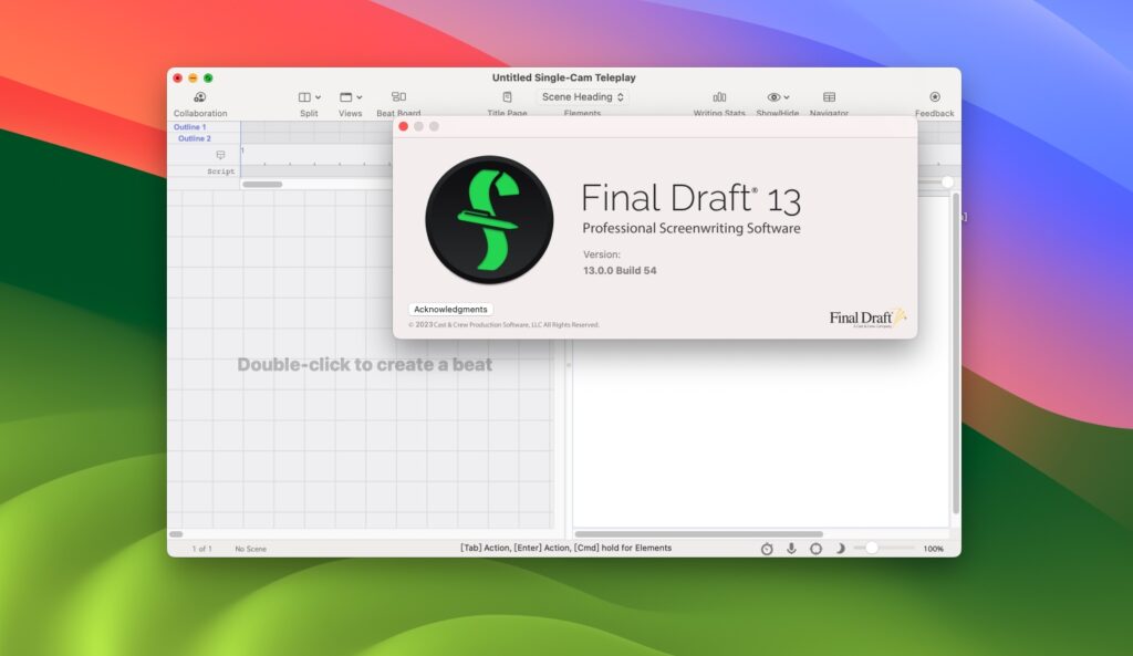 图片[1]-Final Draft 13 v13.0.0 mac破解版 剧本写作软件-Mac软件免费下载-Mac良选