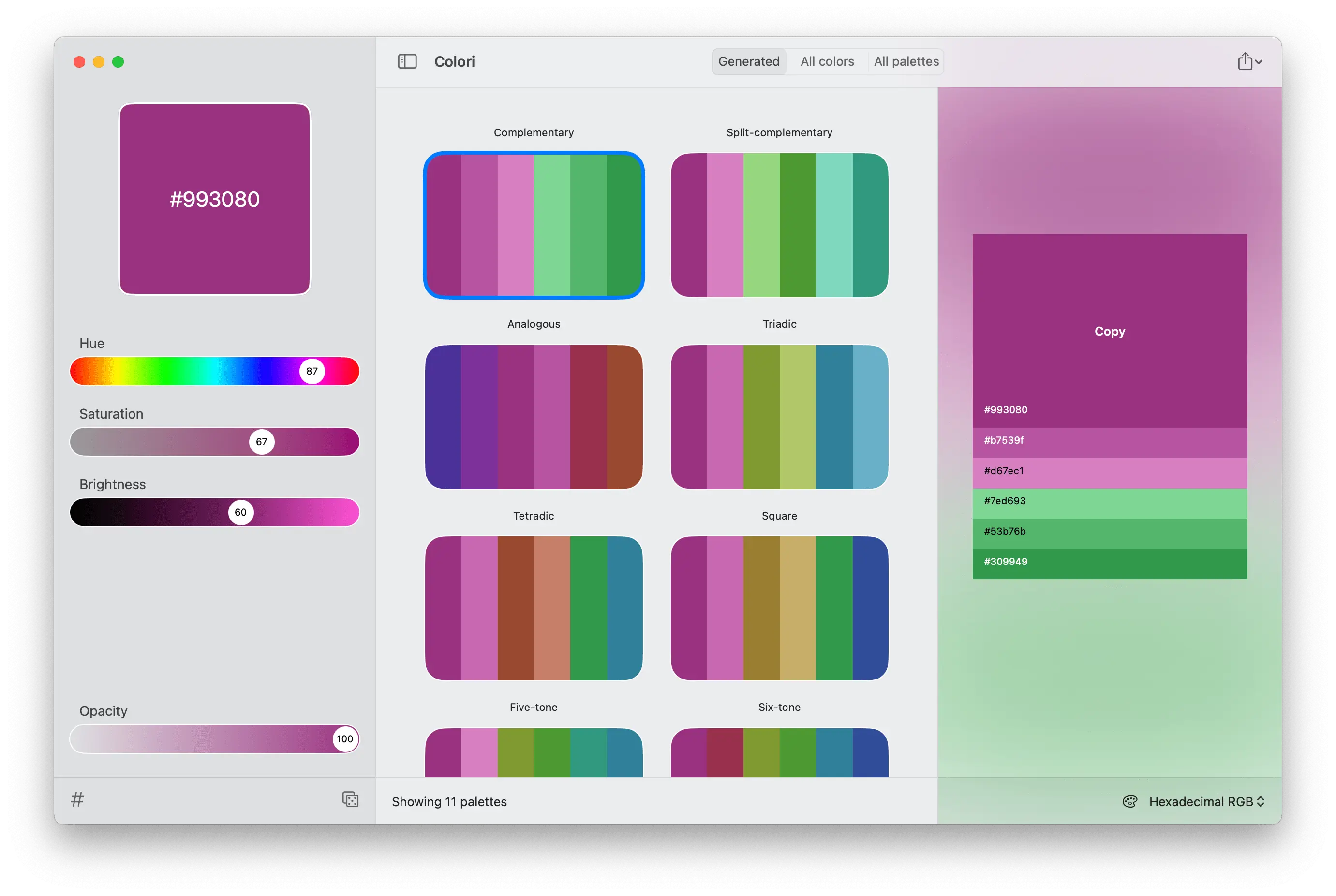 图片[1]-Colori for Macv 1.6 激活版 颜色设计 调色板-Mac软件免费下载-Mac良选
