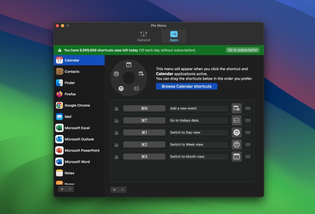 图片[1]-Pie Menu 1.2.25 破解版 – 为你的应用自定义快捷方式-Mac软件免费下载-Mac良选