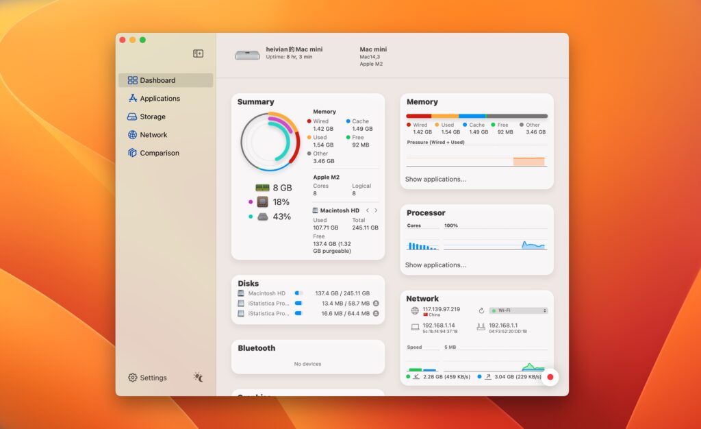 图片[1]- iStatistica pro v6.2 中文破解版  mac系统监控小部件-Mac软件免费下载-Mac良选