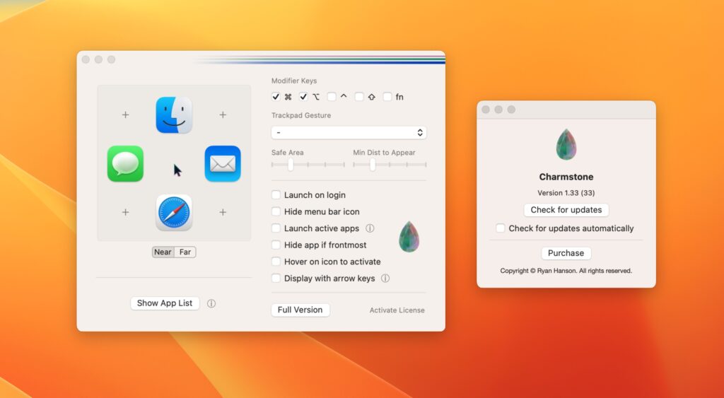 图片[1]-Charmstone for Mac v1.33 激活版 应用快速切换工具-Mac软件免费下载-Mac良选