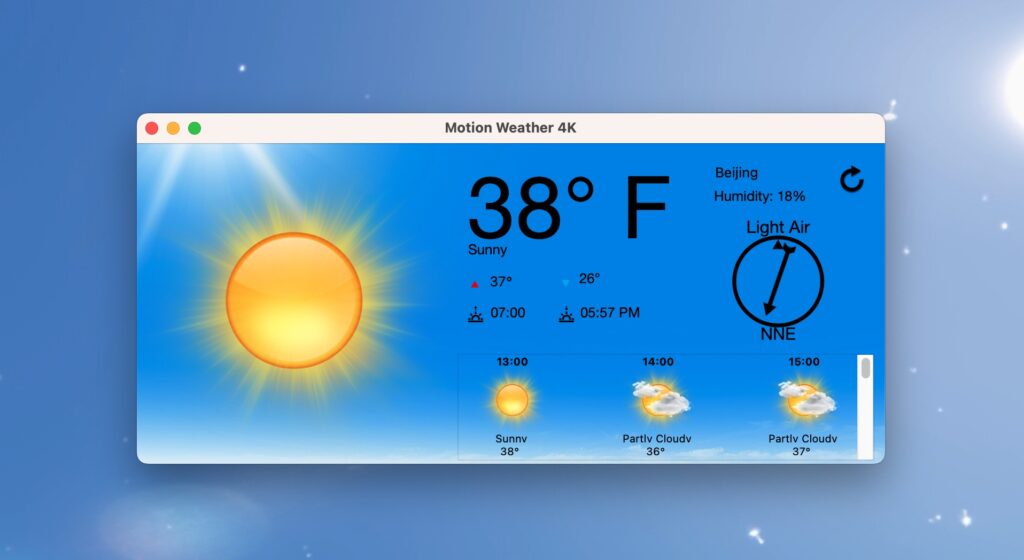 图片[1]-Motion Weather 4K for mac v1.2.0激活版 4K桌面展示天气软件-Mac软件免费下载-Mac良选
