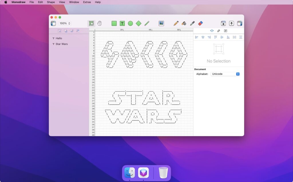 图片[3]-Monodraw for Mac v1.7.1 ASCII艺术编辑器 可视化的方式表示算法、二进制-Mac软件免费下载-Mac良选