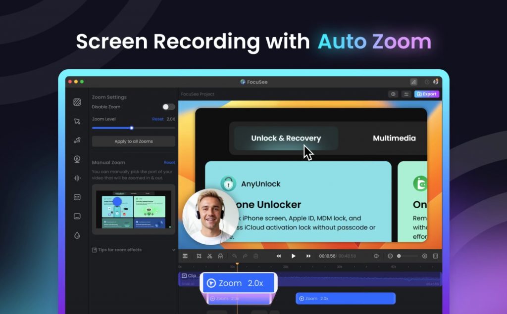 图片[3]-FocuSee for Mac v2.0.0 中文版 屏幕录制编辑&画面自动缩放特效-Mac软件免费下载-Mac良选