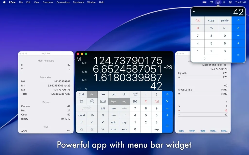 图片[1]-PCalc for Mac v4.11免激活版 好用的科学计算器 - Mac软件免费下载-Mac良选-Mac软件免费下载-Mac良选