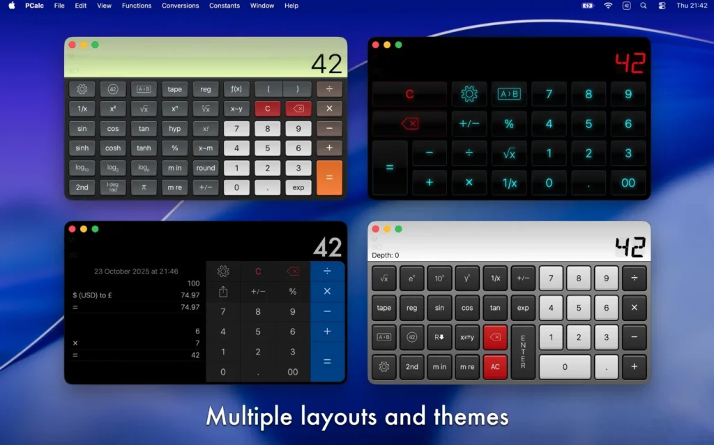 图片[2]-PCalc for Mac v4.11免激活版 好用的科学计算器 - Mac软件免费下载-Mac良选-Mac软件免费下载-Mac良选