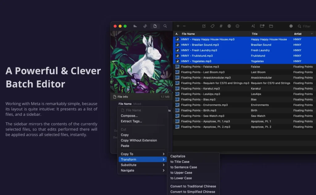 图片[2]-Meta for Mac v2.4.0 激活版 专业的音乐标签编辑器 - Mac软件免费下载-Mac良选-Mac软件免费下载-Mac良选